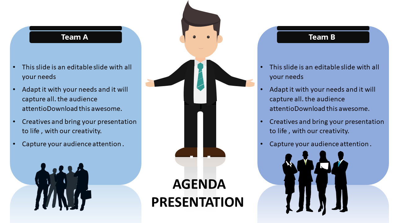 Team PowerPoint Agenda Slide Template Slide